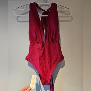 Women's Burgundy Jumpsuit